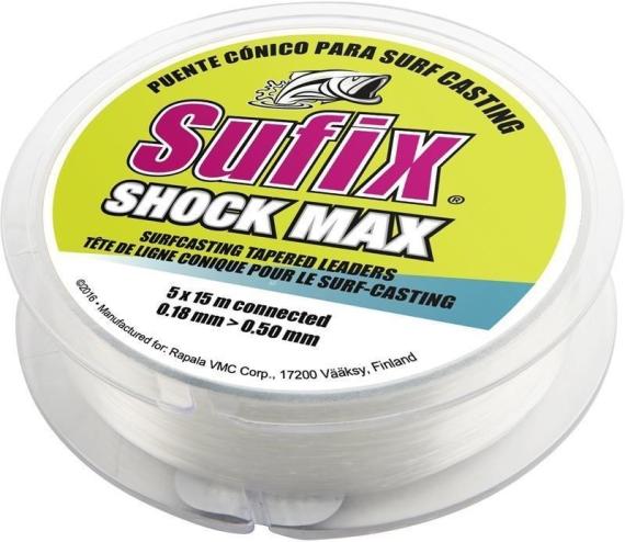 Shock max tapered line 15m*5 0.18mm-0.50mm/clear