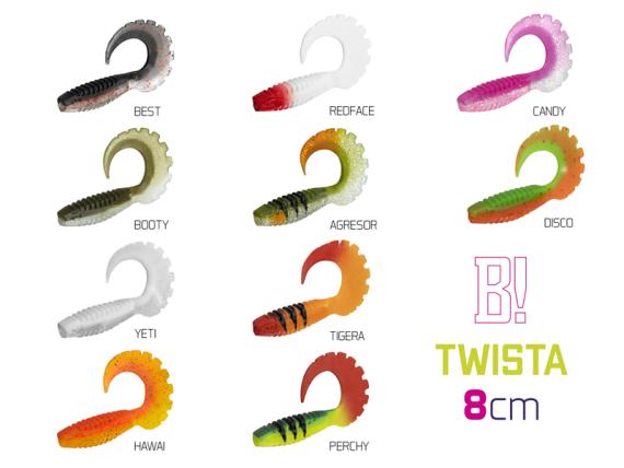 Twister Delphin TWISTA UVs, Candy, 8cm, 5buc/plic 101002273