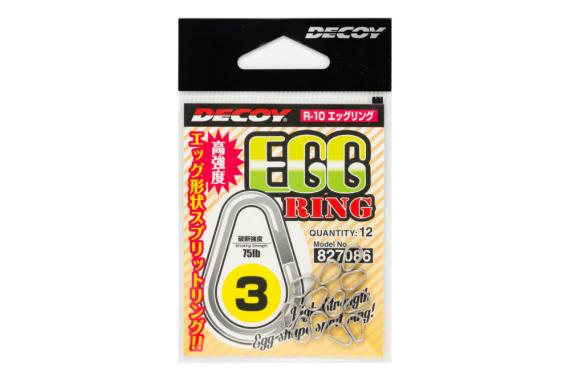 Inele Despicate Decoy R-10 EGG Ring Silver, 12buc/plic 827079
