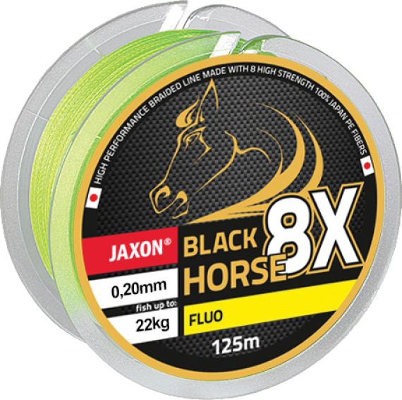 Fir textil jaxon black horse pe 8x fluo 125m