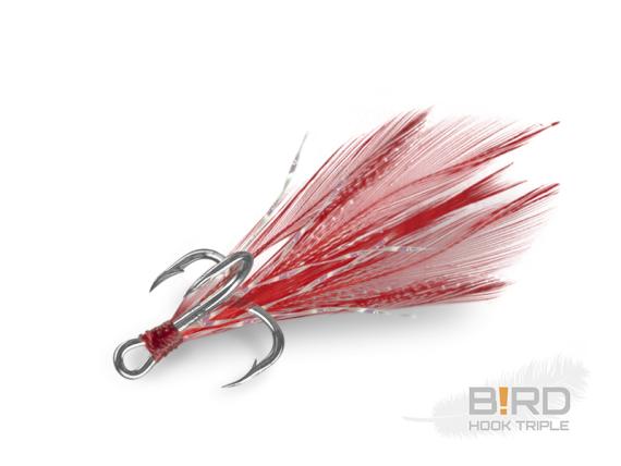 Delphin b!rd hook triple / 3buc pene roșii #10 101003094