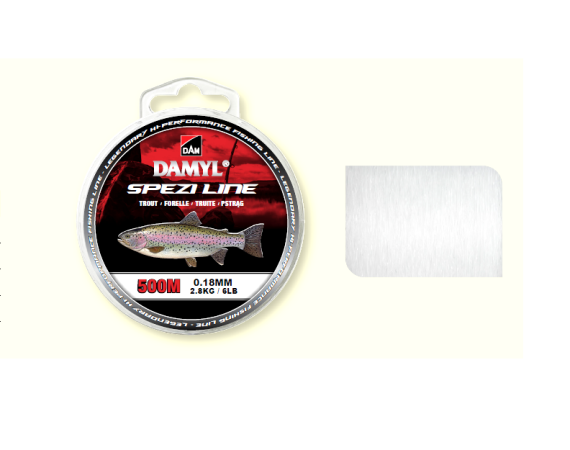 Fir damyl spezi line trout transparent 020mm/3,2kg/500m