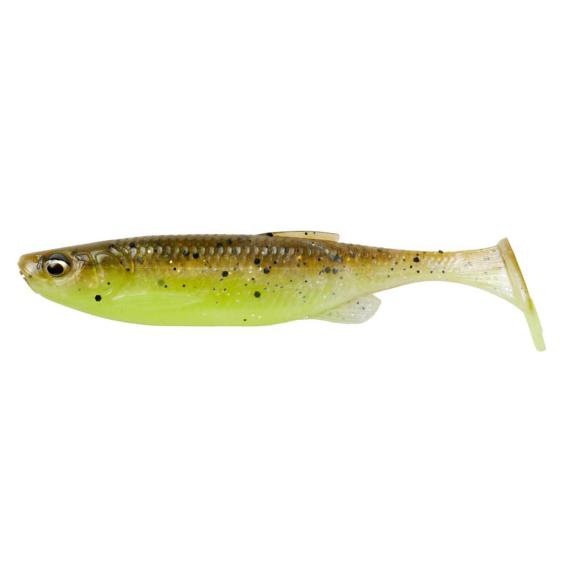 Shad fat minnow t-tail 9cm/7g green pearl yellow 5buc/pl