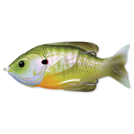 Hollow body sunfish walking bait 7,5cm/12g floating natural/green/bluegill