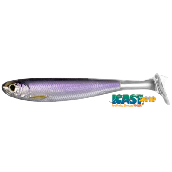 Slowroll shiner paddle tail 8,5cm 207 silver/purple