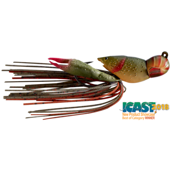 Hollow crawfish jig 4,5cm/14g 144 brown/red