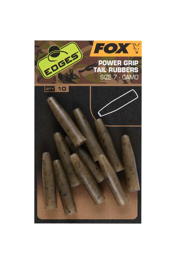 Fox edges camo powergrip tail rubbers (size 7) cac811