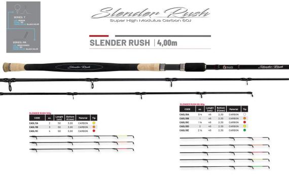 Lanseta Colmic Feeder Slender Rush 13'2"ft, 4.00m, 120g, 3+3buc CASL02C