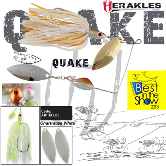 Spinnerbait Colmic Herakles Quake 17.5g Chartreuse/White ARHKFL03