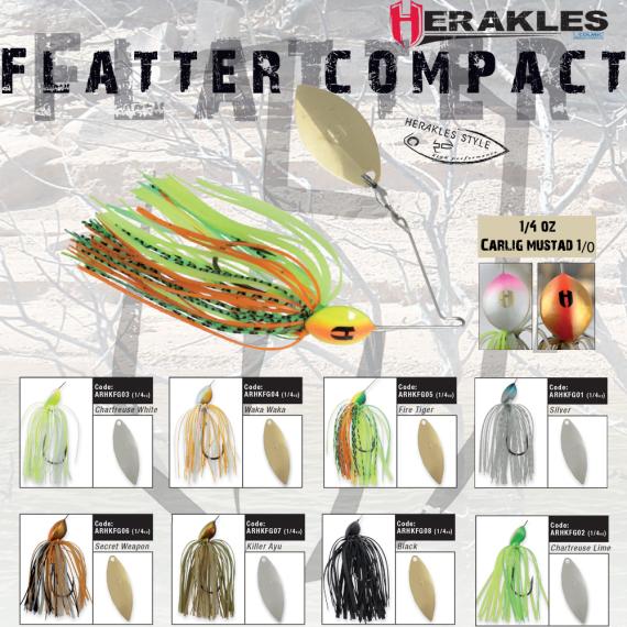 Spinnerbait Colmic Herakles Flatter Compact 7g Black ARHKFG08