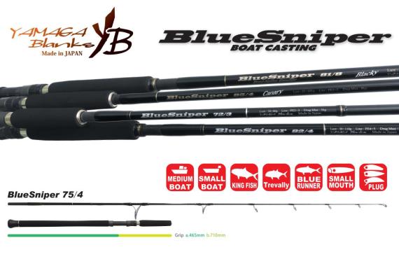 Lanseta Yamaga Blanks Blue Sniper 75/4, 2.26m, 30-100g, 2buc YB14538