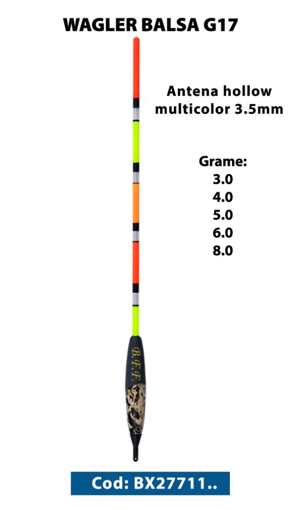 Wagler balsa g17 3gr hollow multicolor 3.5mm bx2771103