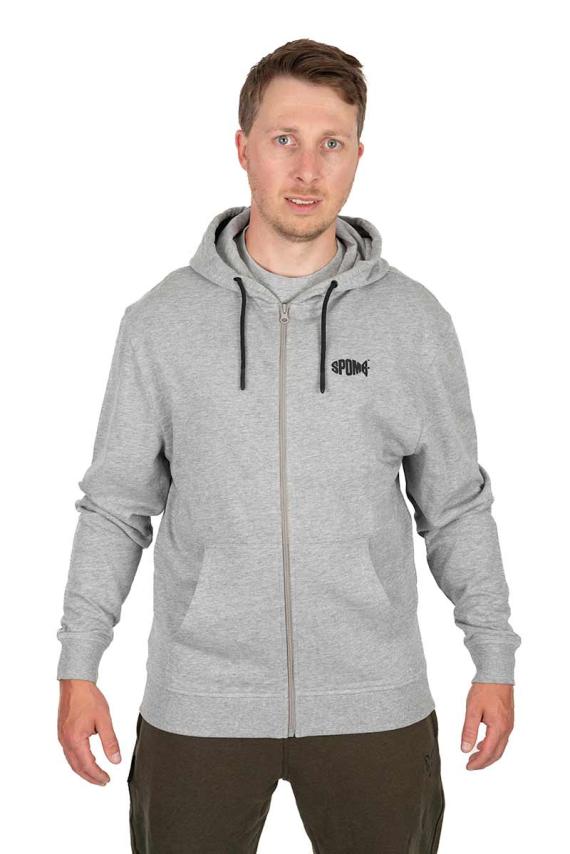 Spomb™  grey zipped hoody dcl007