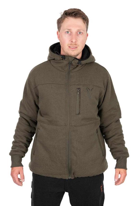 Fox collection sherpa jacket green & black ccl285