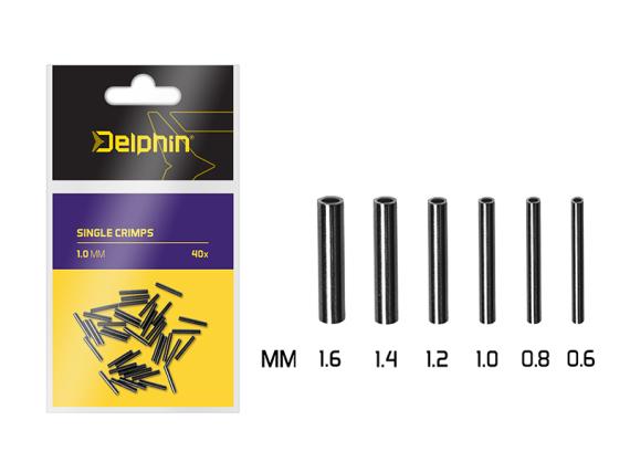Delphin single crimps /40ks 0.8mm 101004114