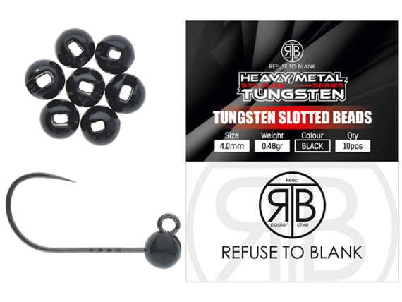 Tungsten beads black, Rtb