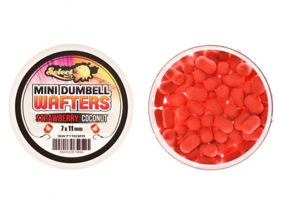 Mini dumbells wafters strawberry and coconut 7 x 11mm, Select baits