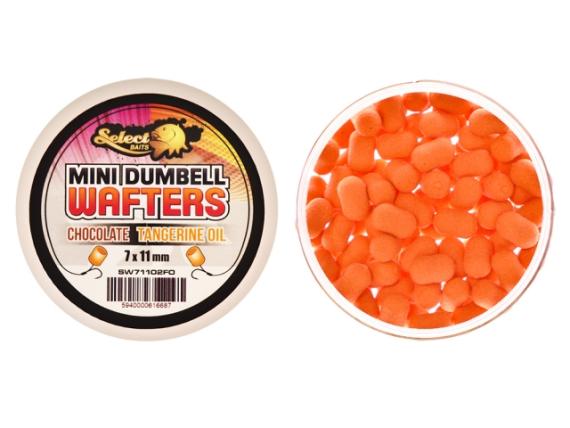 Mini dumbells wafters chocolate and tangerine oil 7 x 11mm, Select baits