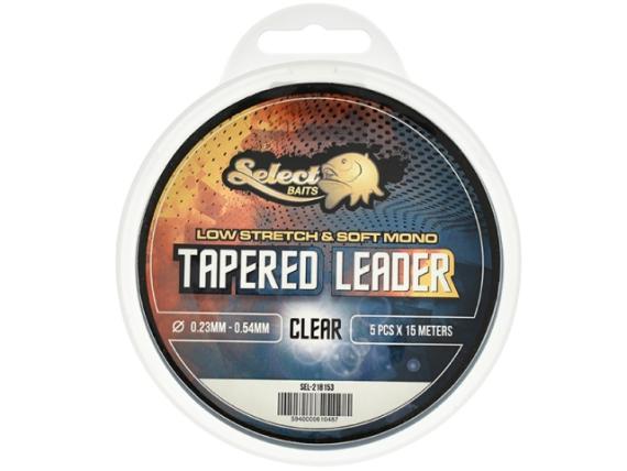 Fir tapered leader clear 5 x 15m, Select baits
