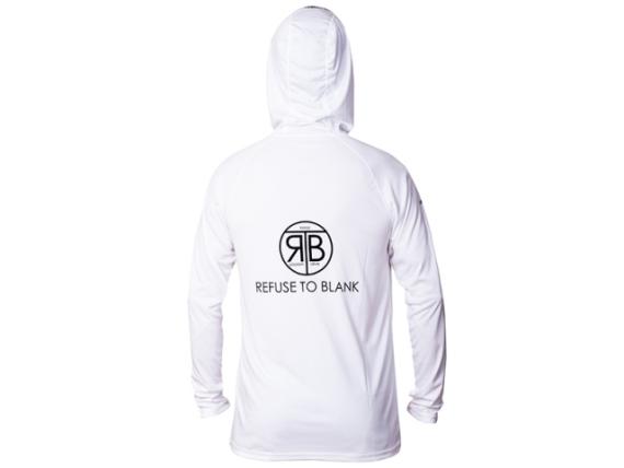 Rtb uv long sleeve hoodie upf 50+ bright white