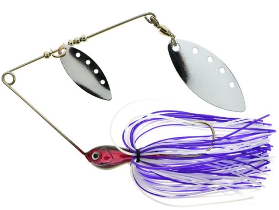 Rtb dual blade spinnerbait 16g purple black silver glitter