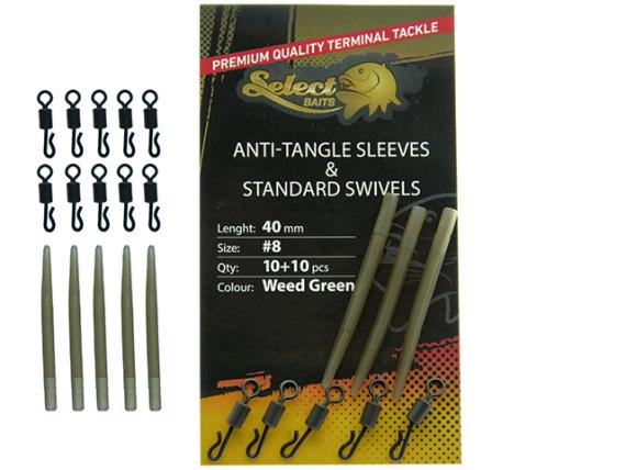 Anti-tangle sleeves and standard swivels Select baits