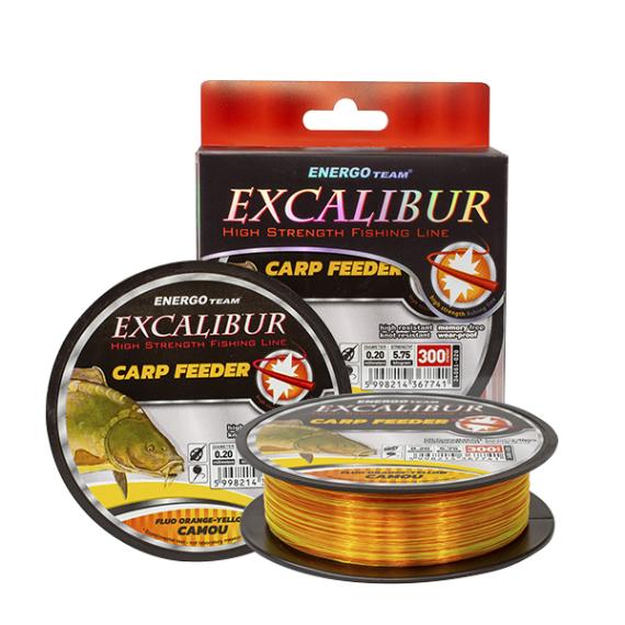 Fir excalibur feeder fluo galben-orange camou 300m