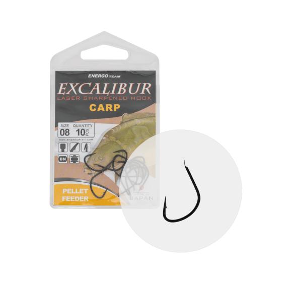 Carlige excalibur pellet feeder black nr 8