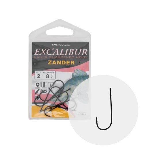 Carlige excalibur zander worm nr 2 (8buc/plic)