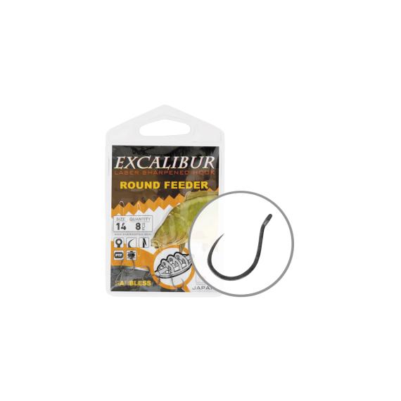 Carlige excalibur round feeder barbless 10