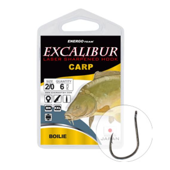 Carlige excalibur carp boilies bn nr 1 (8buc/plic)