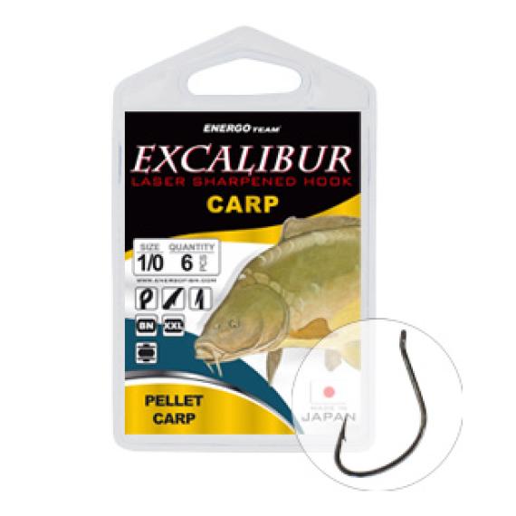 Carlige excalibur pellet carp bn nr 1 (8buc/plic)