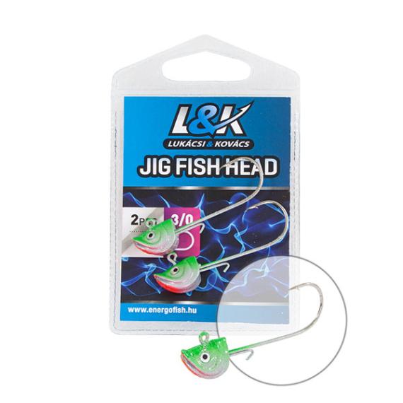 L&k jig head fish head 4/0 12g 2buc/plic