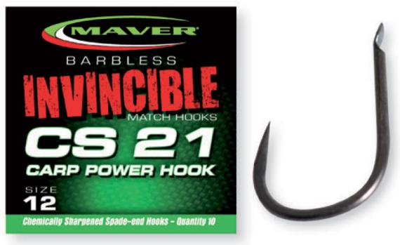 Carlige seria invincible cs21 carp power nr 18 f/barbeta g1008