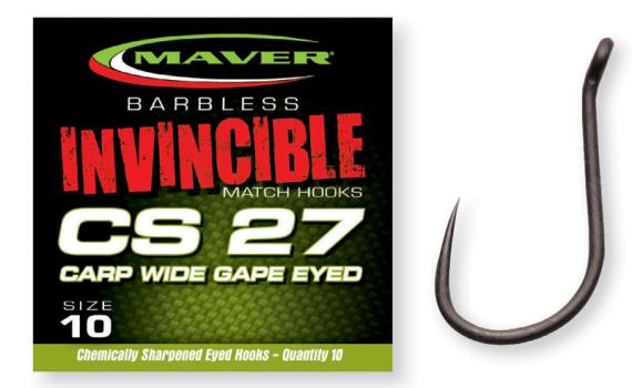 Carlige seria invincible cs27 carp wide gape nr 18 f/barbeta g1119