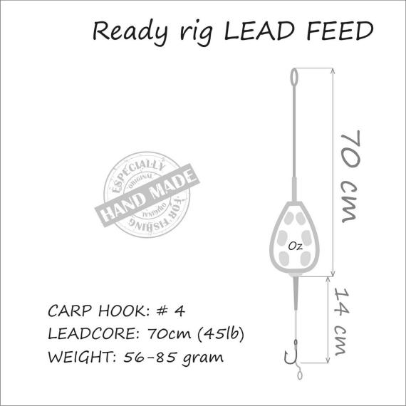 Montura life-orange lead feed (1 carlig boilies # 4) 56g