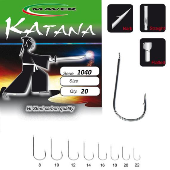 Carlige katana 1040 nickel nr 10 1040a010