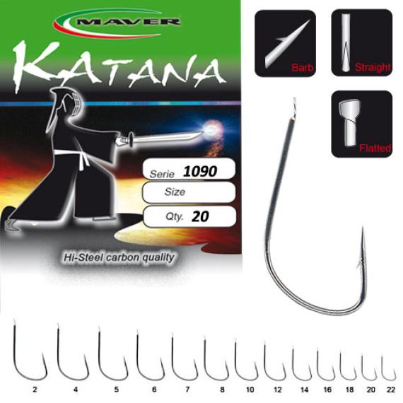 Carlige katana 1090 nickel nr 6 1090a006