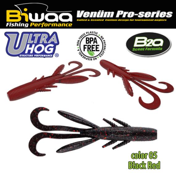 Naluca Biwaa Ultra Hog Black & Red 10cm, 8buc/plic B001491