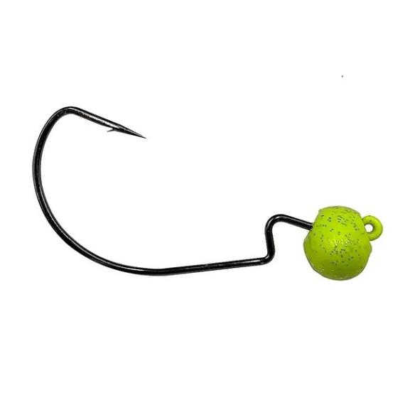 Vmc 7340rj mystic predator rugby jig chartreuse 4/0 9 x4