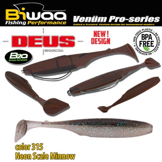 Shad Biwaa Deus Neon Scale Minnow 7.5cm, 10buc/plic B001184