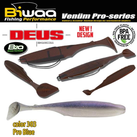 Shad Biwaa Deus Pro Blue 10cm, 7buc/plic B001198