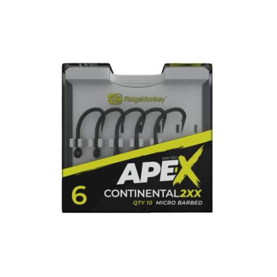 Carlige Ridgemonkey APEX-X Medium Curve 2xx Barbed Hooks, 10buc/cutie