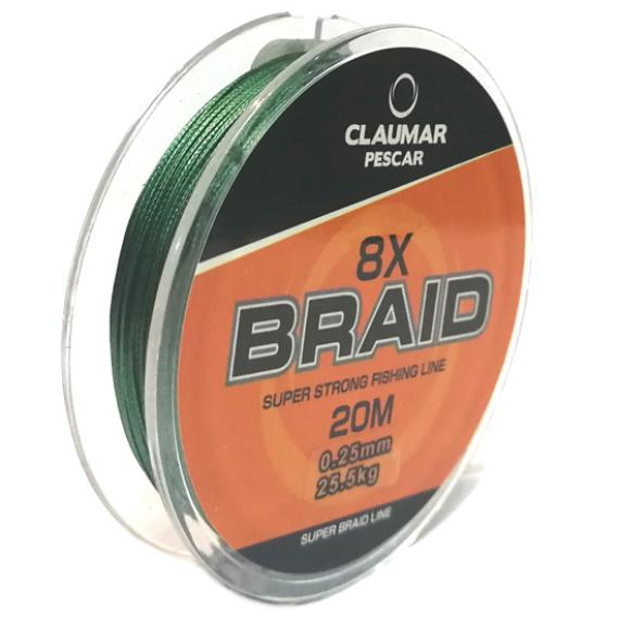 Fir Textil Claumar Pescar 8x Super Braid Strong 20m 22.0kg 0.18mm clm238849