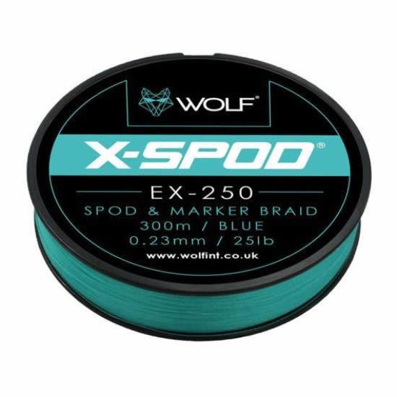 Textil Spod Wolf X-spod Ex-250 Spod & Marker Braid 0.23mm - Blue 25lb/300m WXS001