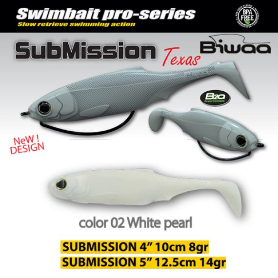 Shad Biwaa Submission 13cm 14g Pearl White B000841