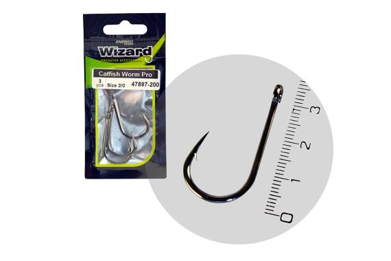 Carlige wizard catfish worm pro 2/0 3buc 47897-200