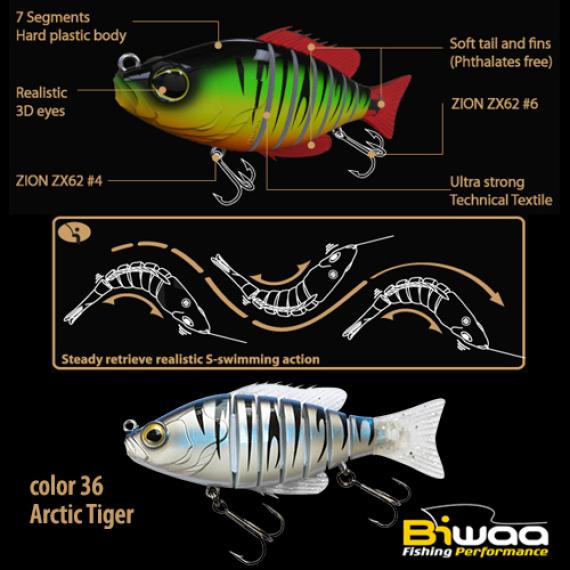 Vobler Swimbait Biwaa Seven Section, Arctic Tiger, 10cm, 17g B001547