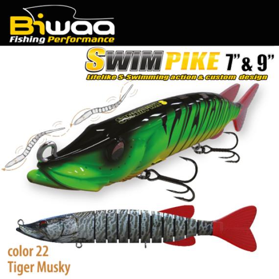 Vobler Biwaa Swimpike Tiger Musky, 18cm, 26g B000777