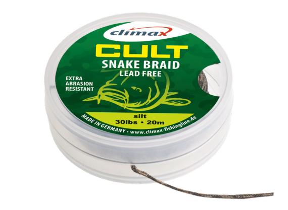 Fir textil cult crap snakebraid leader 10m 40lb dark silt 9900-10023-040
